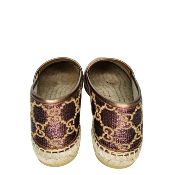 Gucci GG Heritage Metallic Espadrille Flats - Picture 3 of 8